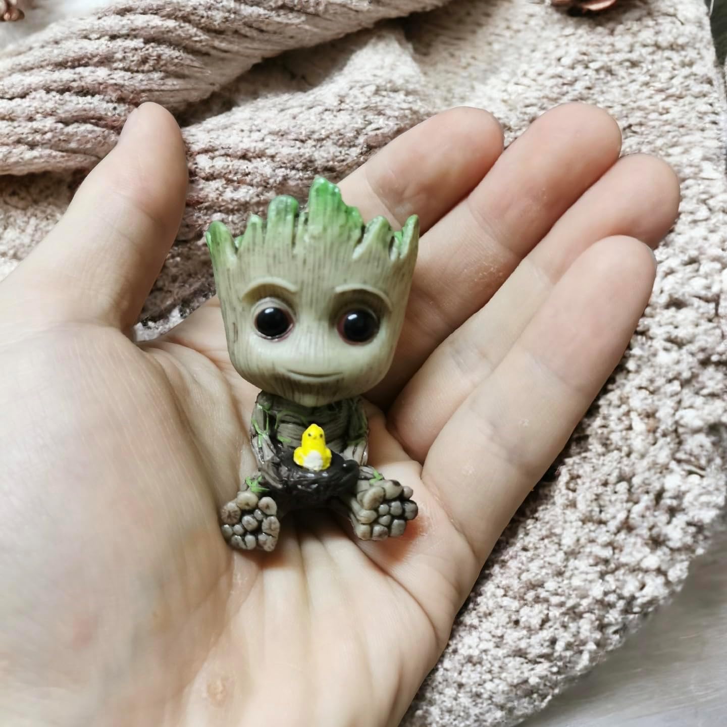 Artesanías de decoración del hogar, modelo en miniatura, exhibición de escritorio de oficina, figuritas de dibujos animados Groot